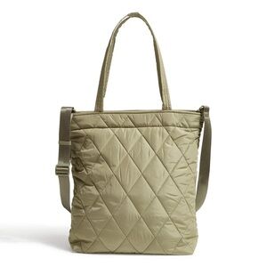 Vera Bradley Large Ultra Light Weight North South Tote Deep Lichen Green